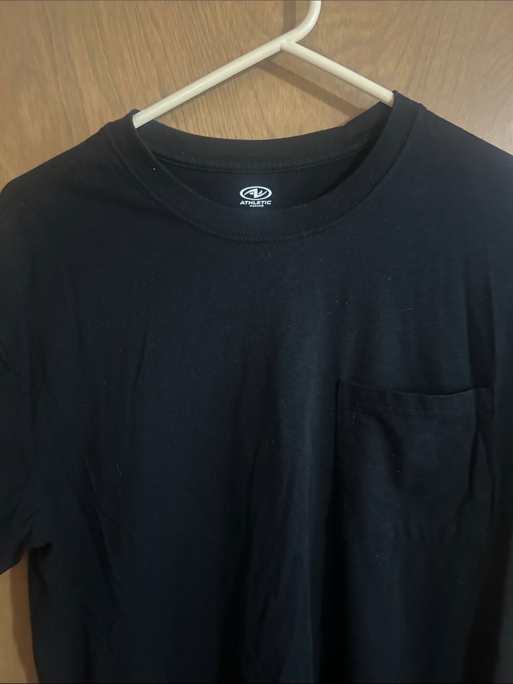 Athletic Works Black Short-Sleeve Pocket Tee